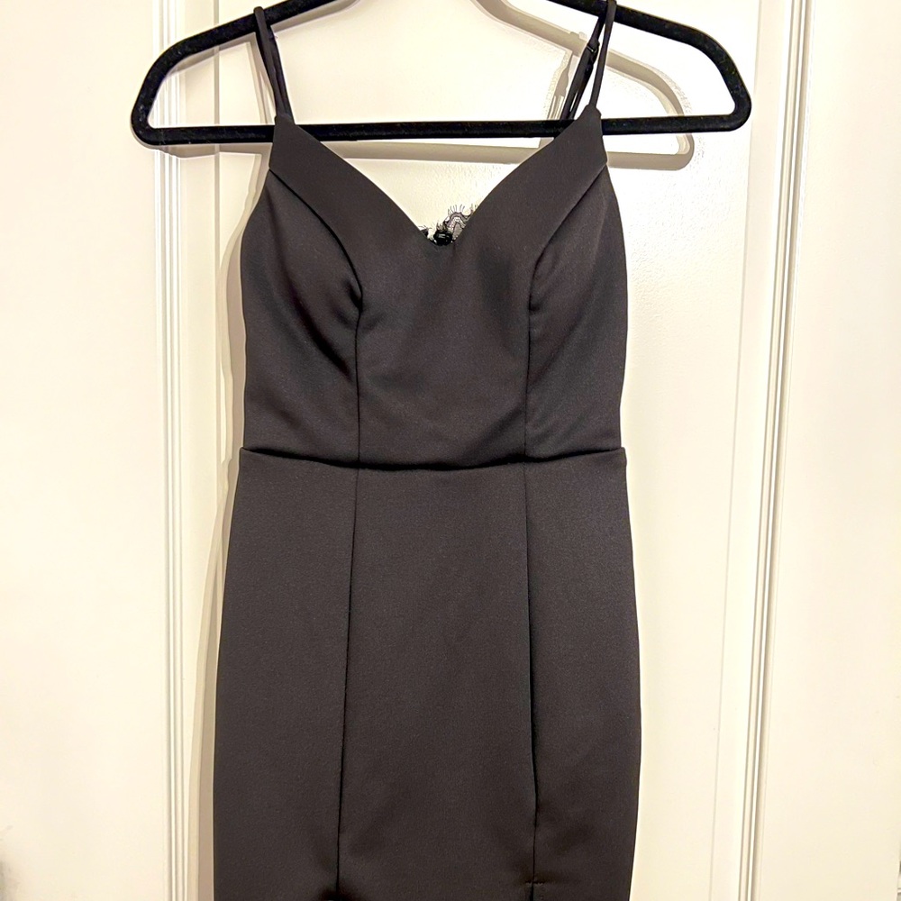 City Studio little black dress with lace back